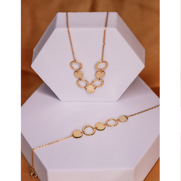 Komplet biżuterii pozłacanej 925 –...