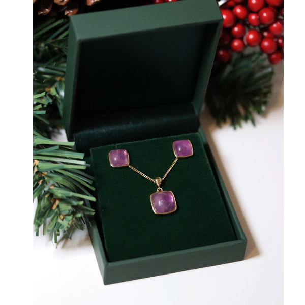 Komplet biżuterii pozłacanej 925 –...