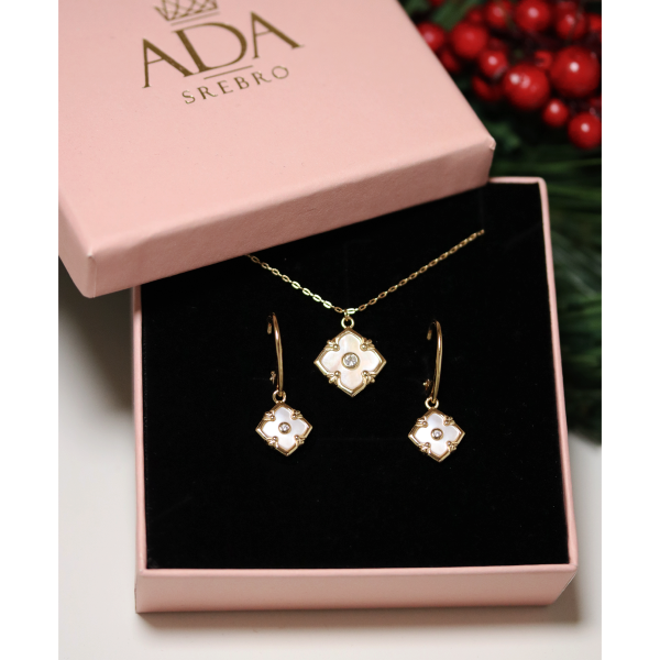 Komplet biżuterii pozłacanej 925 –...