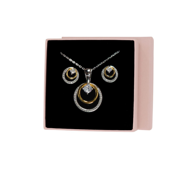 Komplet biżuterii pozłacanej 925 –...