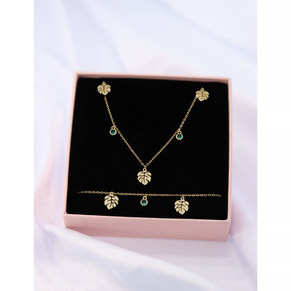 Komplet biżuterii pozłacanej 925...