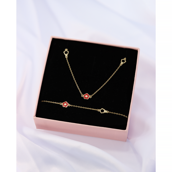 Komplet biżuterii pozłacanej 925...