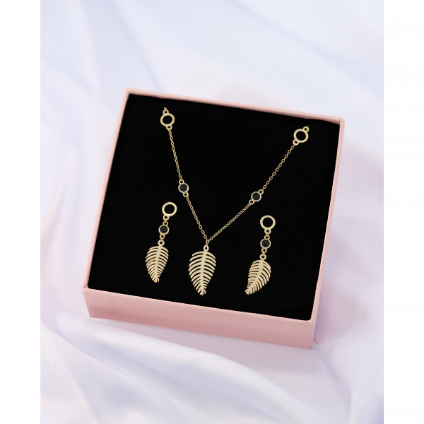 Komplet biżuterii pozłacanej 925...