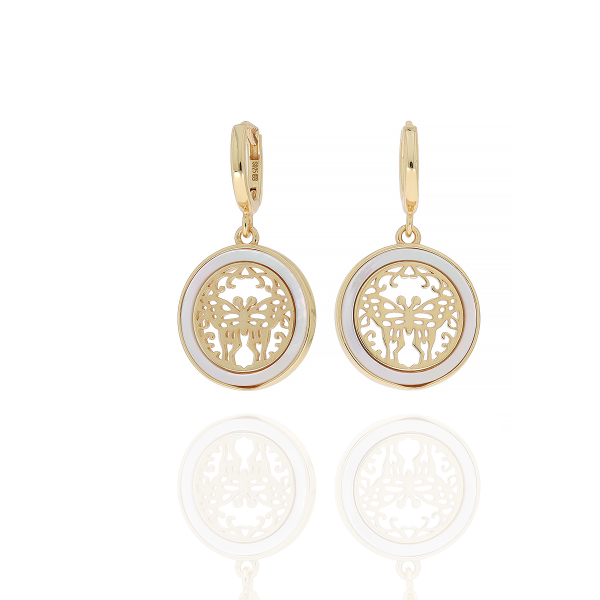 Kolczyki wiszące pozłacane 925...