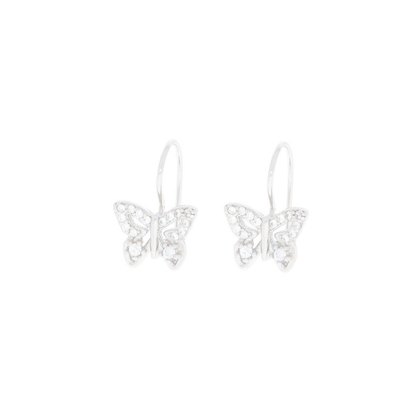 Kolczyki srebrne - motylki z cyrkoniami