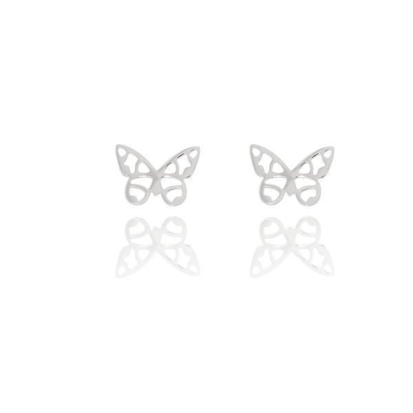 Kolczyki srebrne - ażurowe motylki